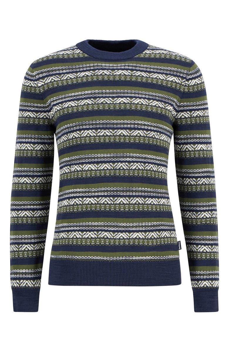 Barbour Topcliffe Fair Isle Sweater, Alternate, color, Navy