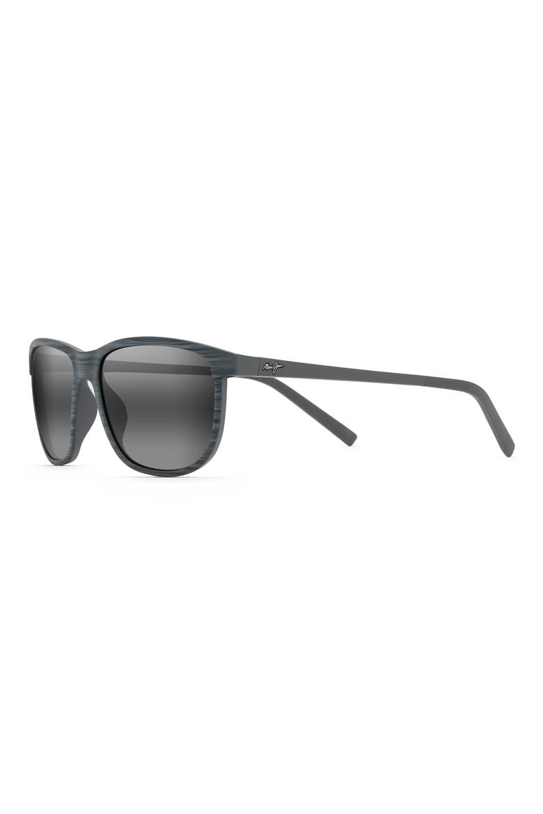 Lele Kawa 58mm Polarized Square Sunglasses, Alternate, color, GREY STRIPE/ NEUTRAL GREY