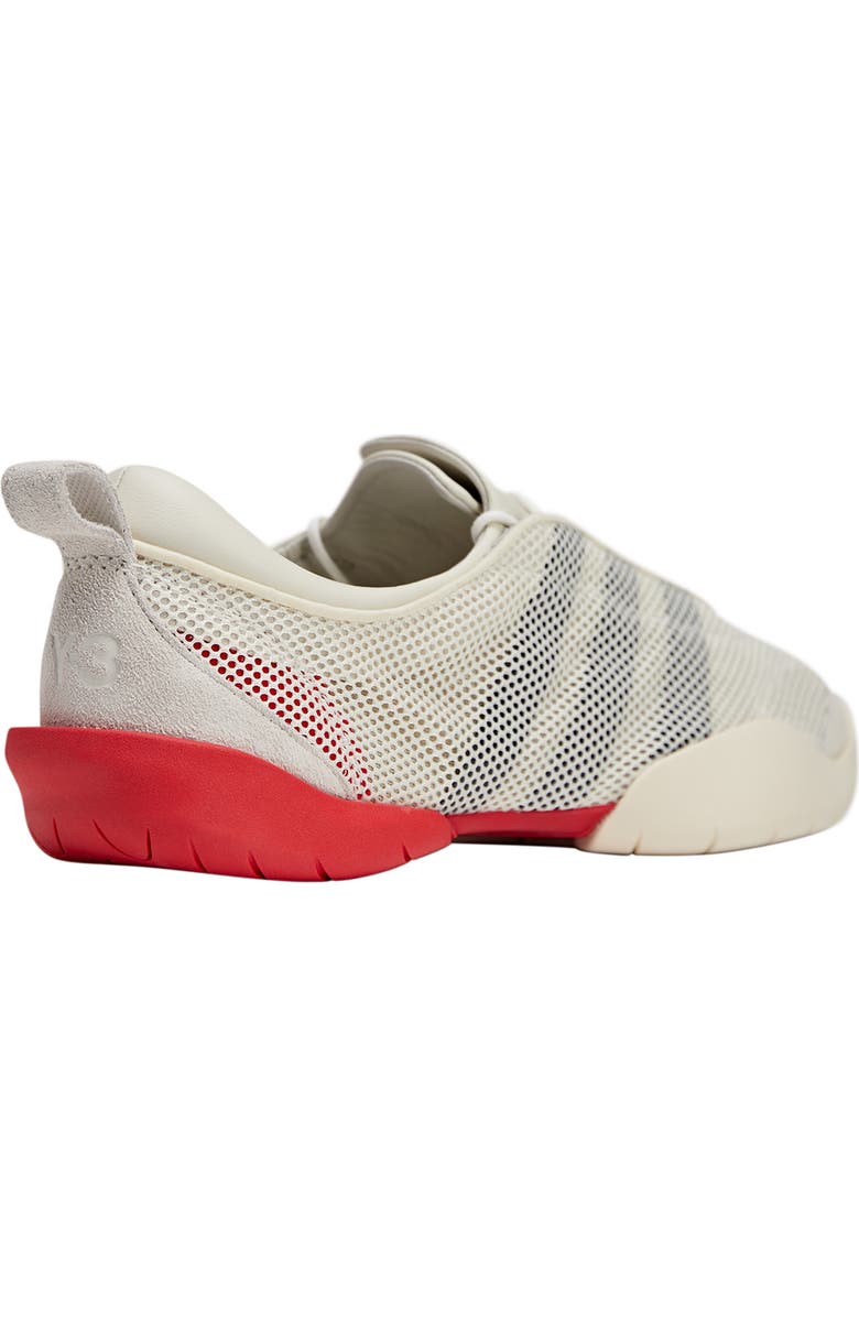Y-3 Regu Sneaker, Alternate, color, Cream White/ Scarlet/ White