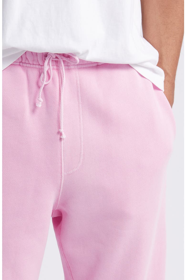 Core Organic Cotton Brushed Terry Sweatpants, Alternate, color, VINTAGE PINK