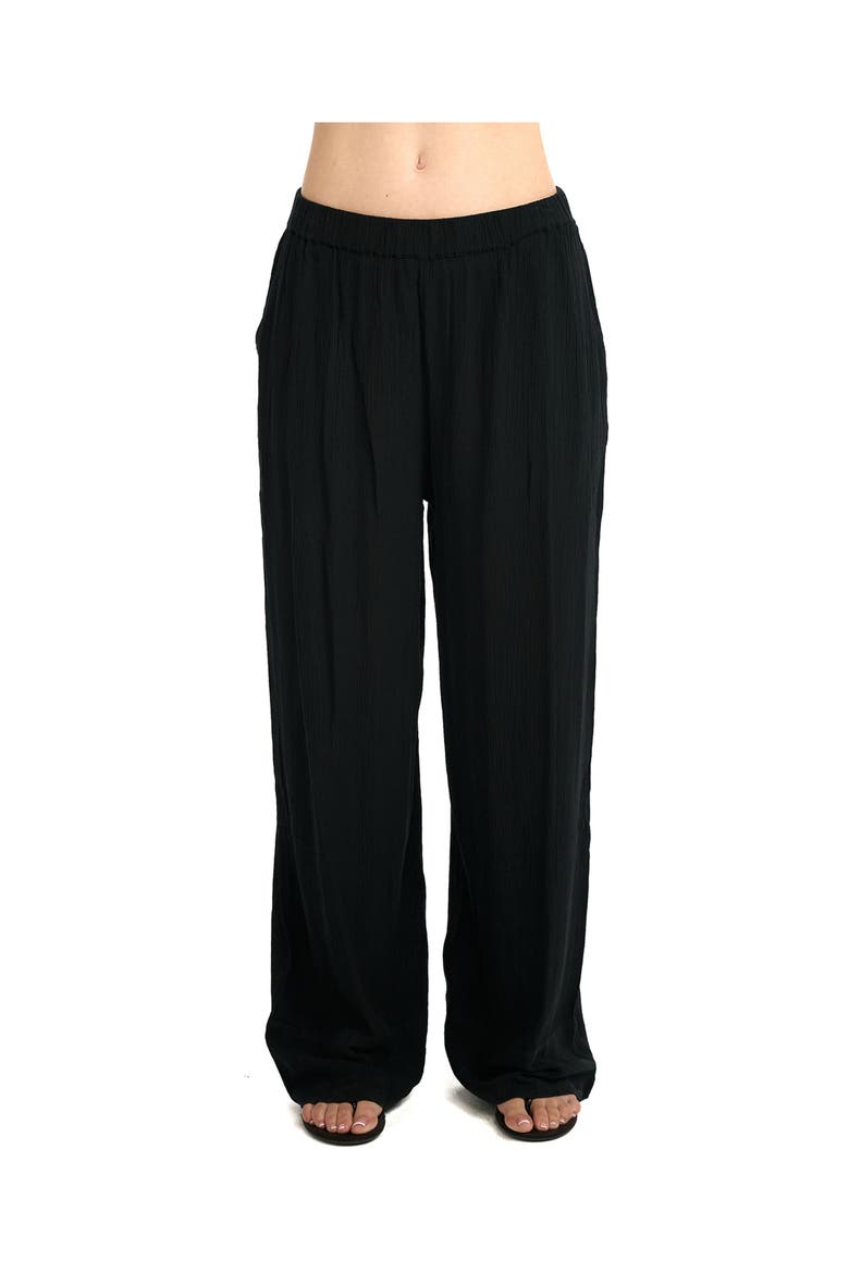Resort Beach Pants Cover-Up, Main, color, Black