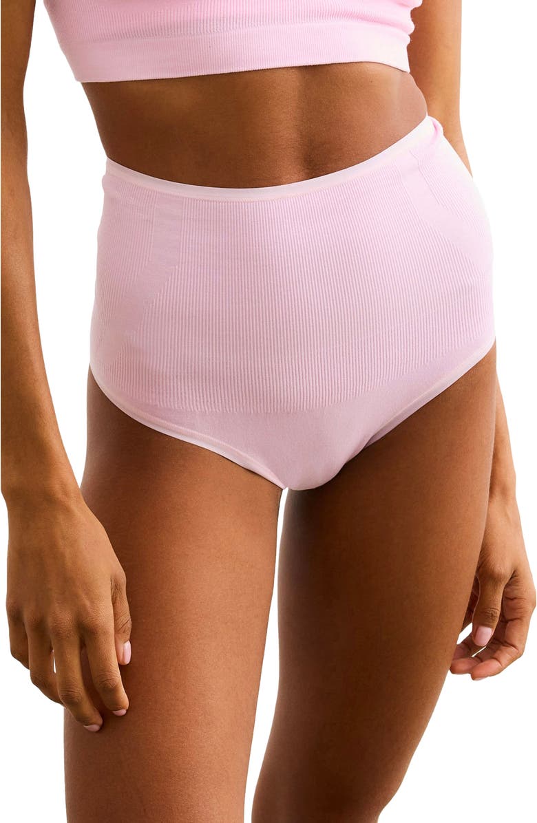 HATCH Collection The Seamless Belly Brief, Alternate, color, Pink Lemonade