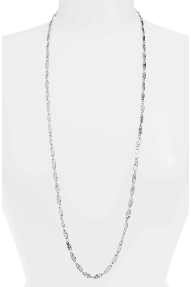 Long Chain Necklace, Main, color, SILVER