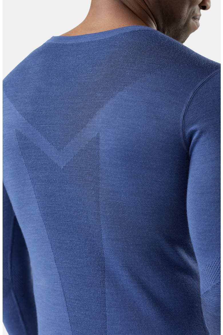 Intraknit™ Thermal Base Layer Long Sleeve Merino Wool Blend Top, Alternate, color, NIGHTFALL BLUE