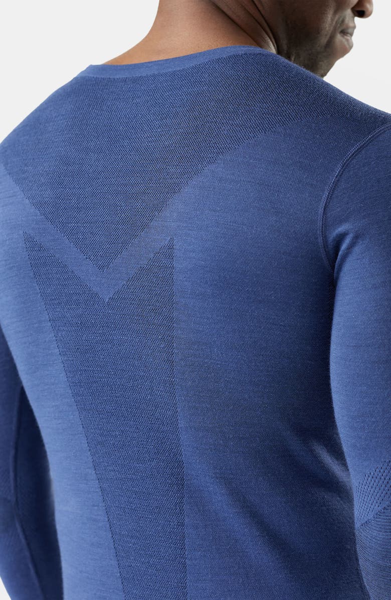 Smartwool Intraknit<sup>™</sup> Thermal Base Layer Long Sleeve Merino Wool Blend Top, Alternate, color, Nightfall Blue