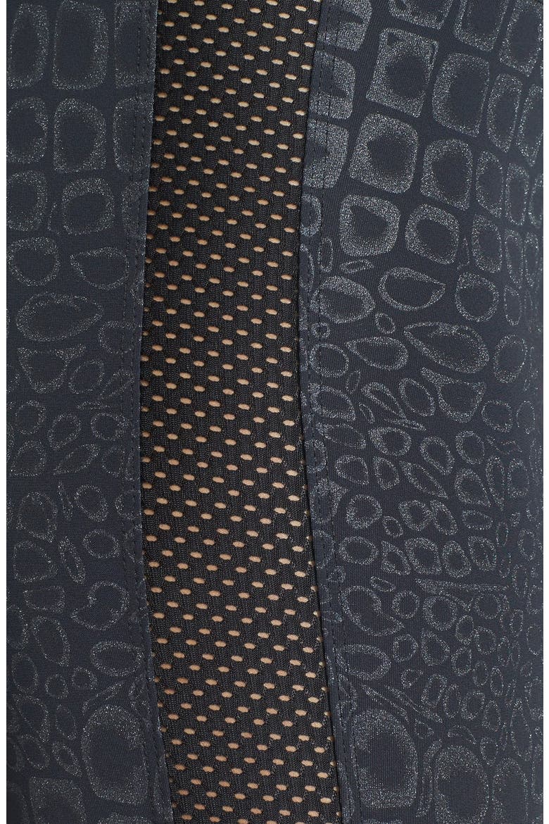 'Tuxedo' Leggings, Alternate, color, BLACK MAGIC/ MESH