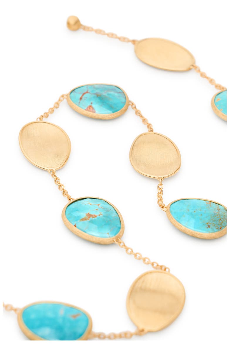 Lunaria Turquoise Station Collar Necklace, Alternate, color, GOLD/ TURQUOISE