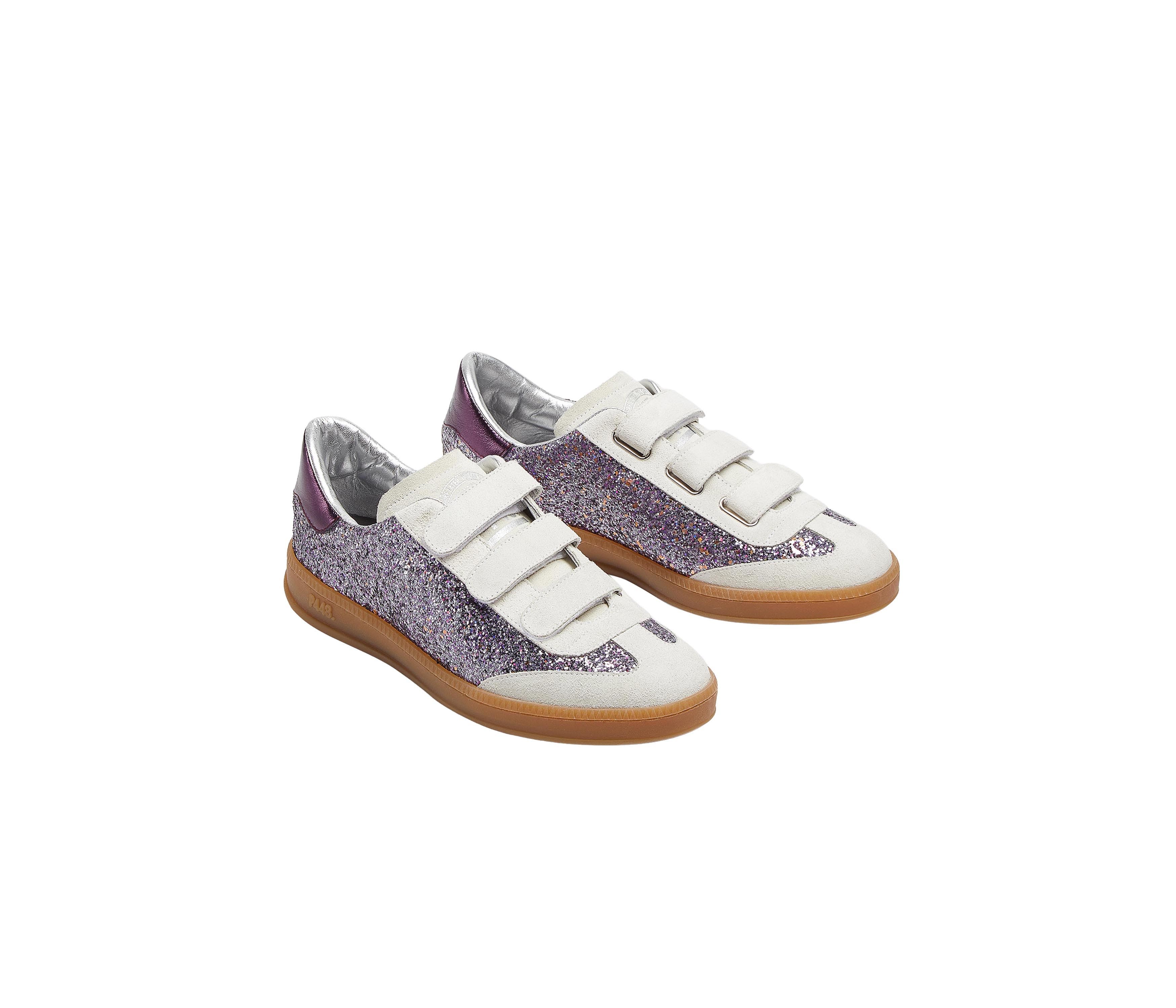 Capri Sneaker, Alternate, color, Glitter/Purple