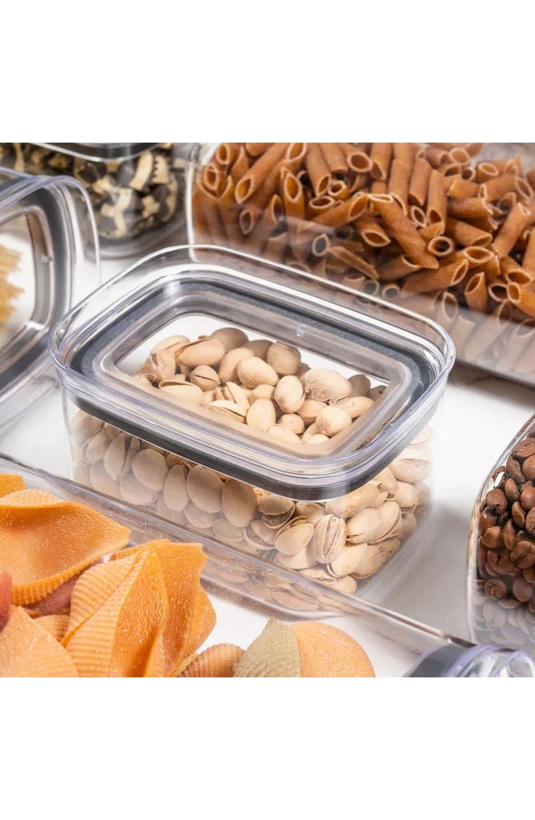 OU Airtight Clear Stackable Food Storage Container Set with Leak Proof Lid, Alternate, color, 