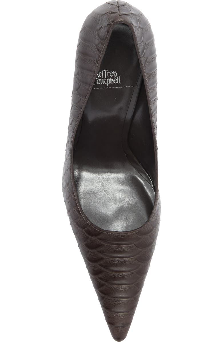 Jeffrey Campbell Good Luck Pump, Alternate, color, Grey Snake