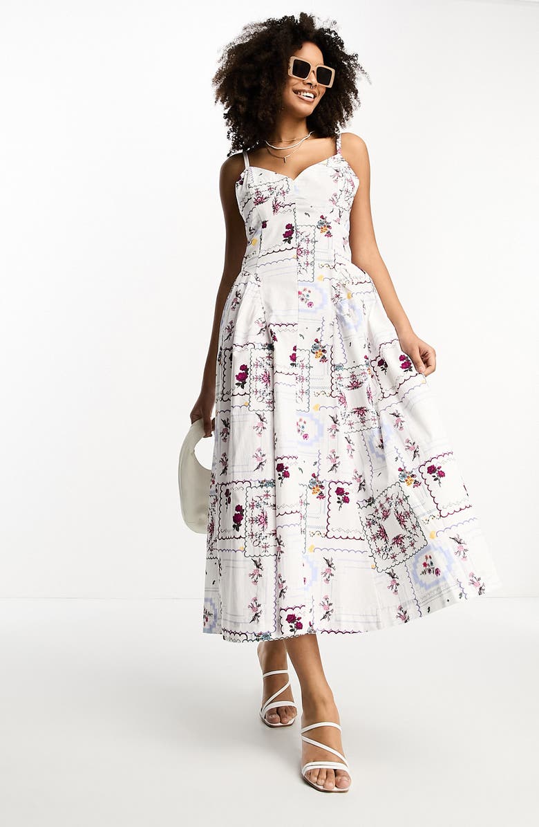 ASOS DESIGN Floral Fit & Flare Dress, Main, color, 