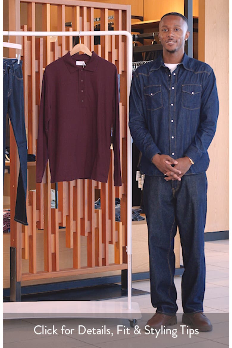 Textured Long Sleeve Polo (Men) | Nordstromrack
