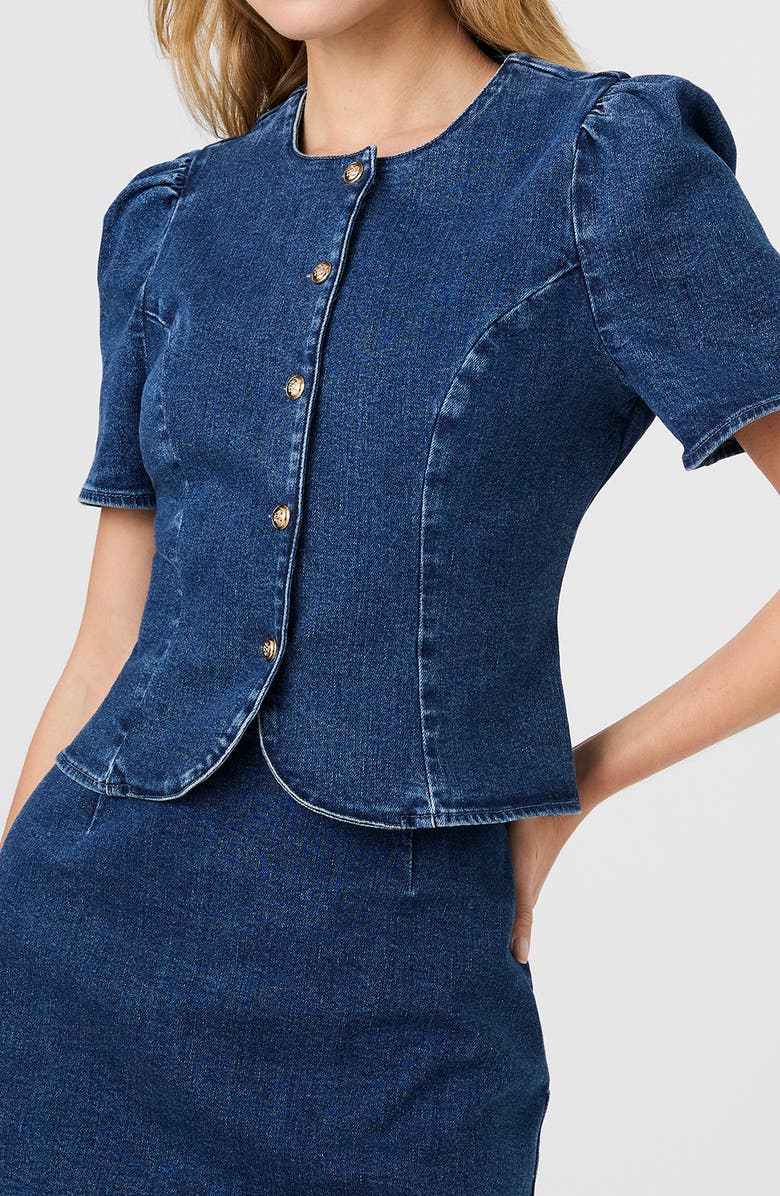 French Connection Delancey Denim Miniskirt, Alternate, color,