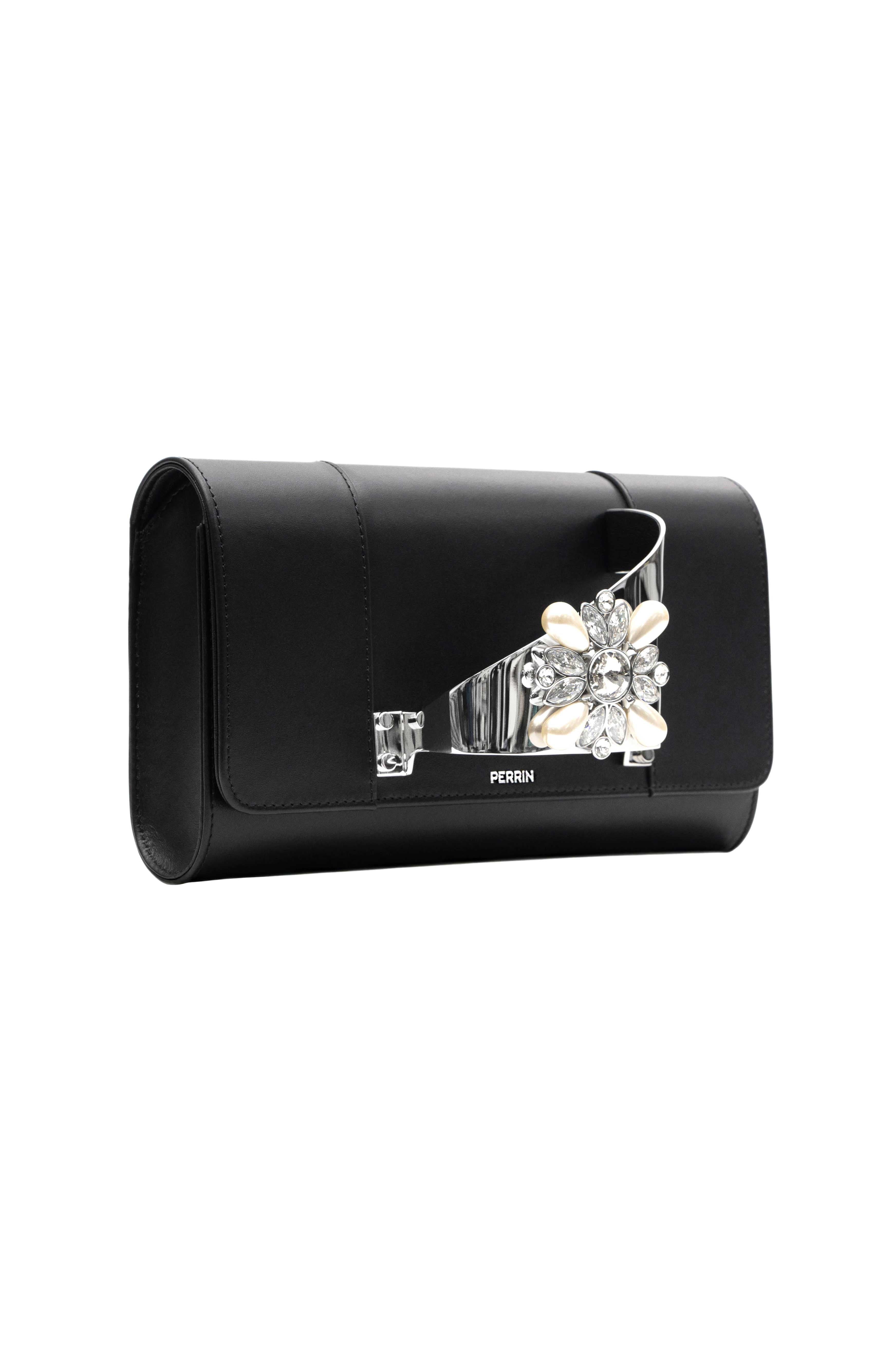 PERRIN PARIS L'Eiffel Clutch Bijoux, Alternate, color, Black