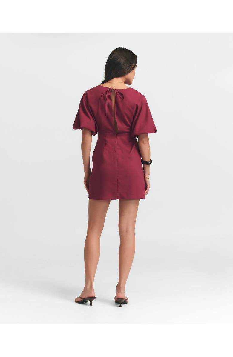 ST MRLO Palm Mini Dress, Alternate, color, Burgundy
