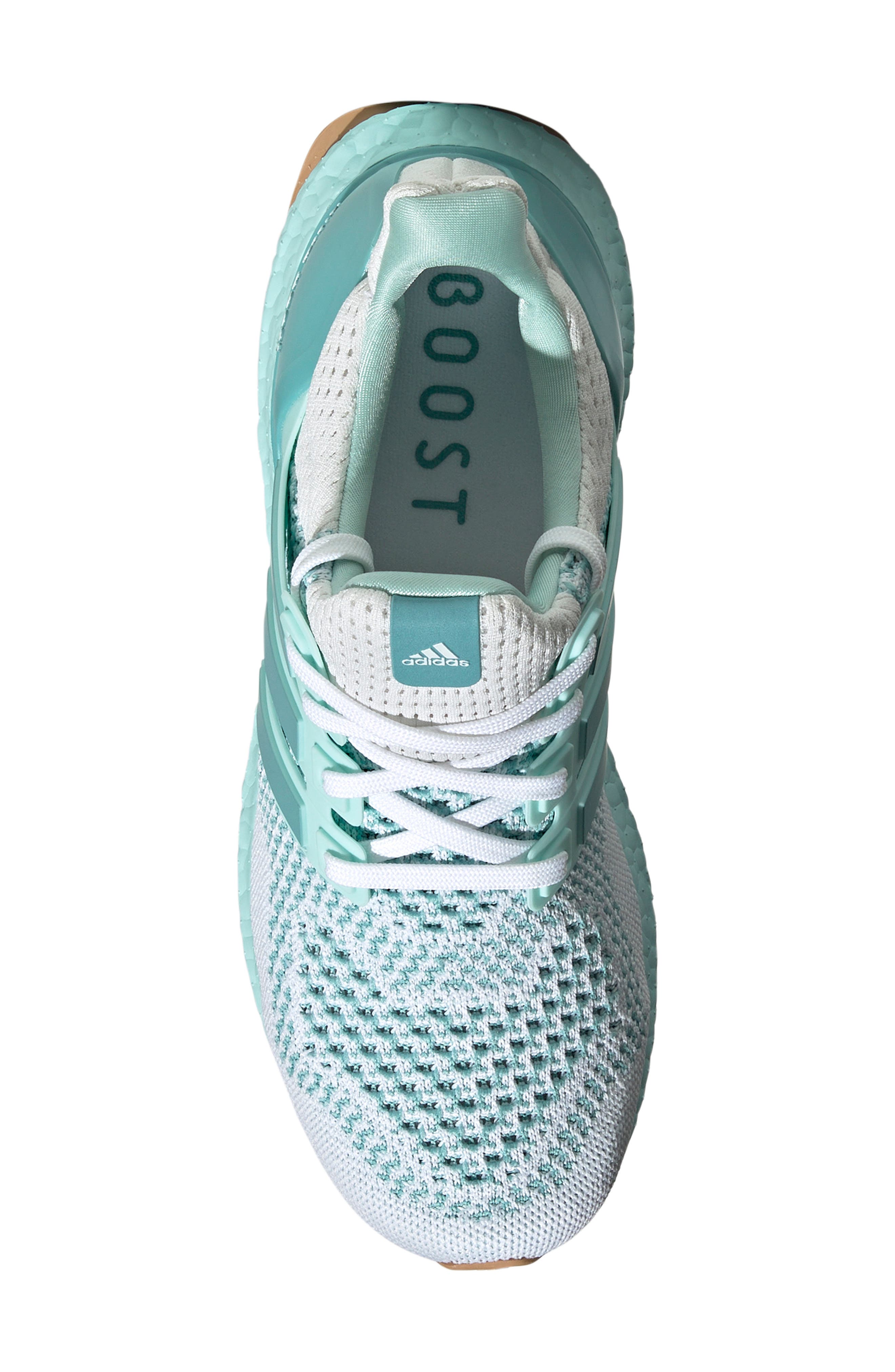 adidas Ultraboost 1.0 Running Sneaker, Alternate, color, White/ Mint/ Flash Aqua