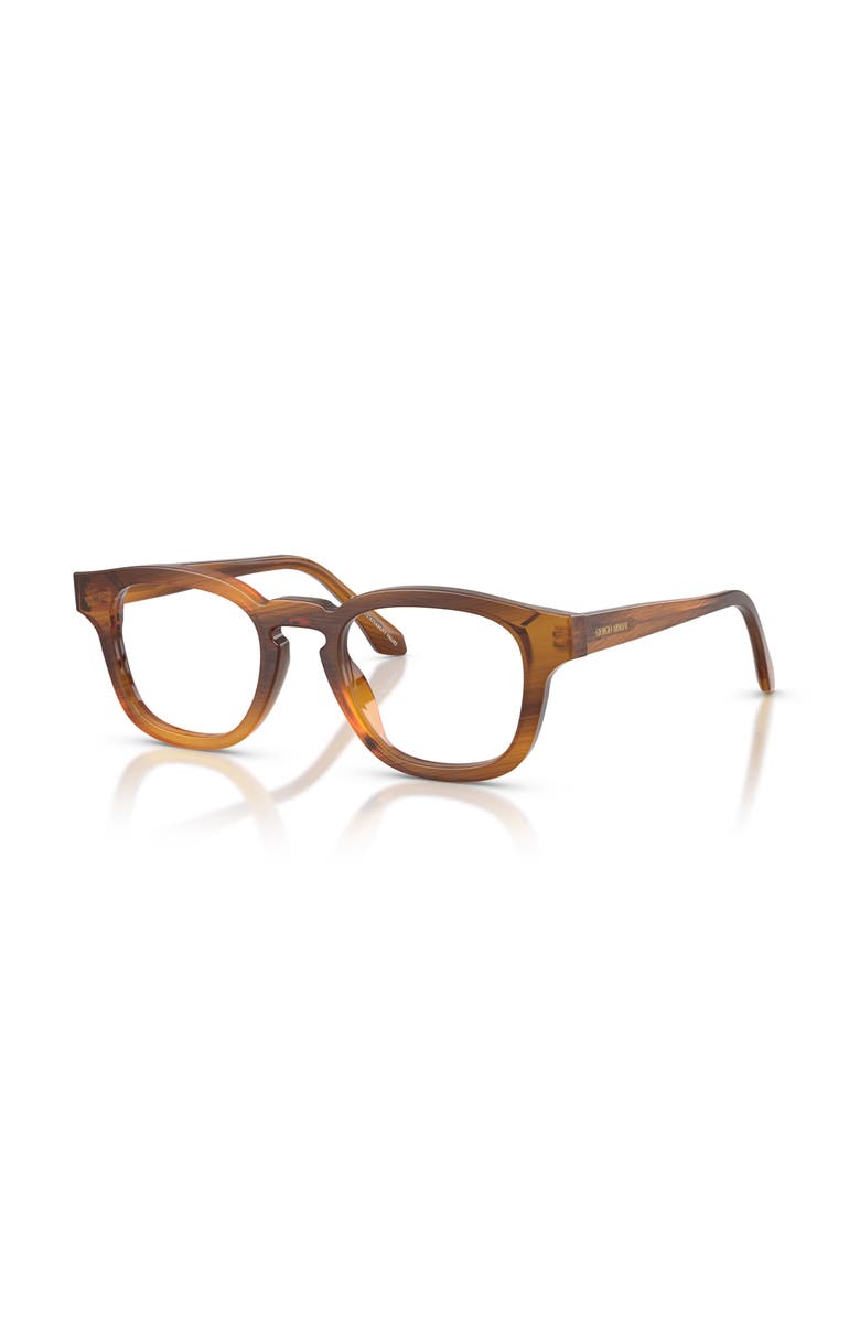 Giorgio Armani 46mm Rectangle optical glasses, Main, color, Tortoise