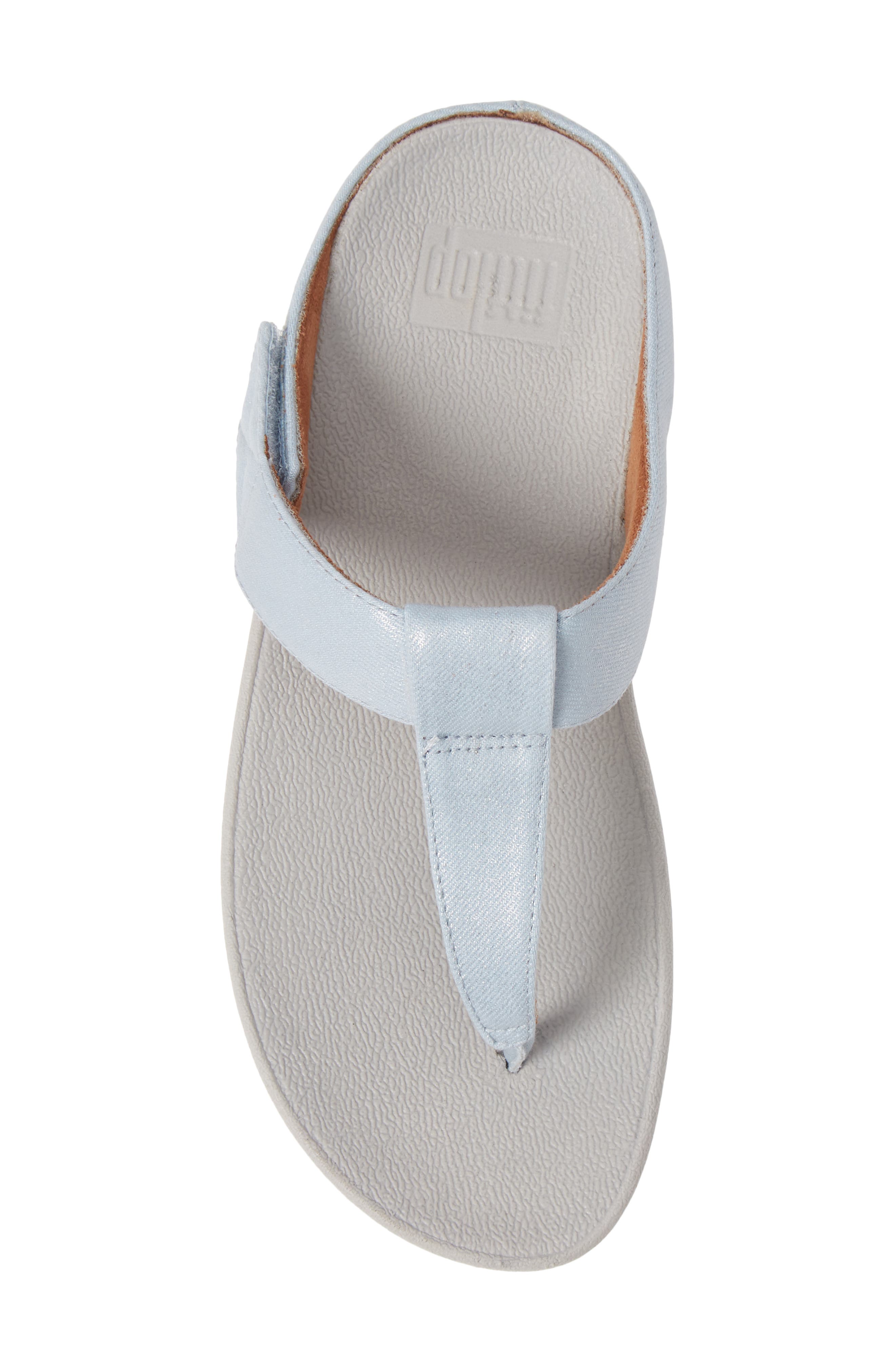 Mina Flip Flop, Alternate, color, LIGHT BLUE FABRIC