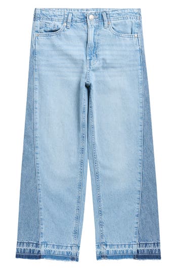 Roxy Kids' Wave Rider Wide Leg Jeans In Blue