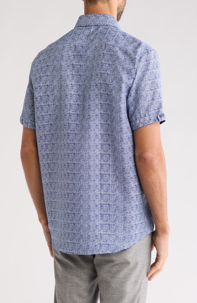 T.R. PREMIUM Print Short Sleeve Woven Button-Up Shirt, Alternate, color,