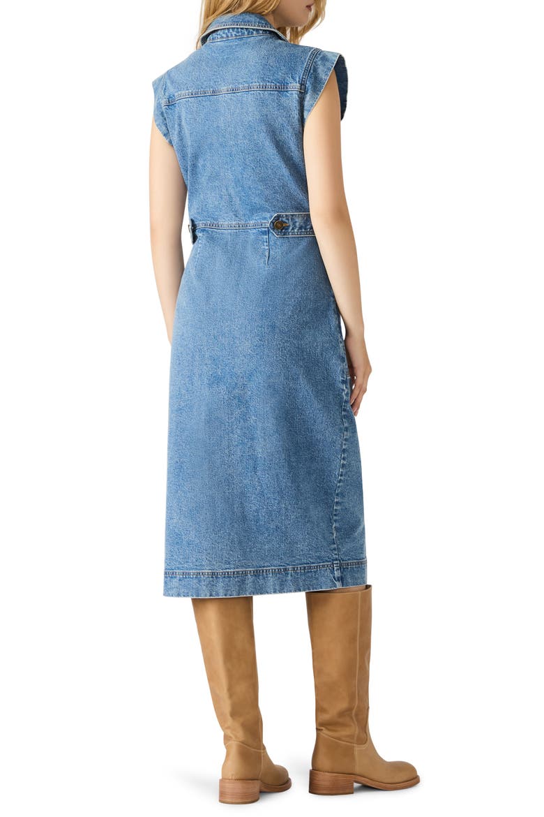 Julieta Denim Midi Dress, Alternate, color, FOREVER BLUE