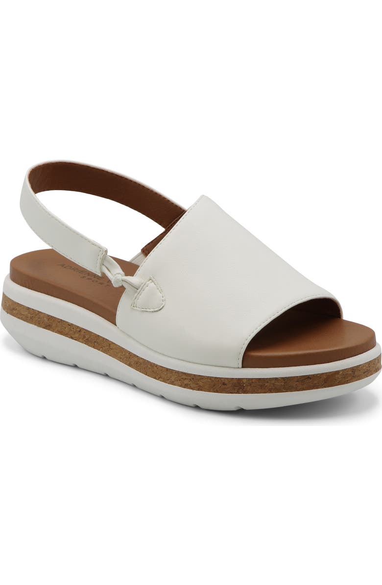 Adrienne Vittadini Primo Wedge Sandal, Main, color, White