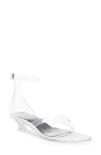 Jeffrey Campbell Gummy Ankle Strap Sandal In Transparent