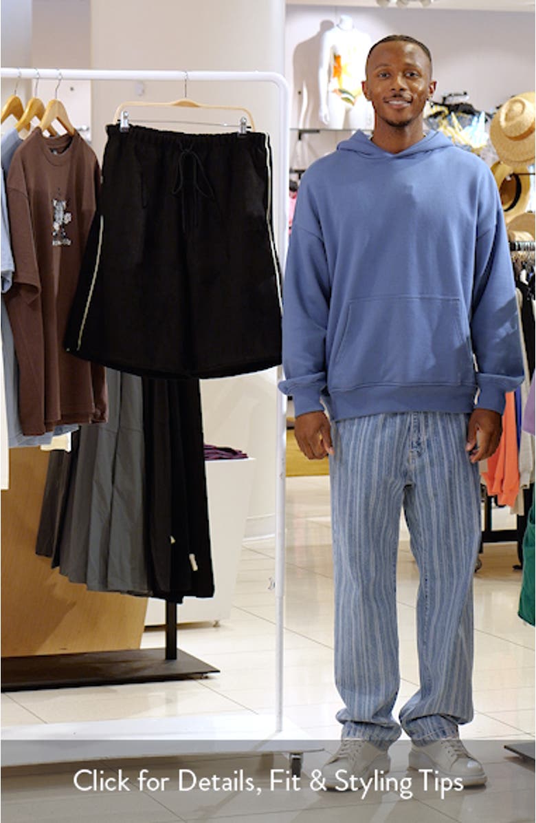 Signature Relaxed Sweat Shorts with Piping, sales video thumbnail