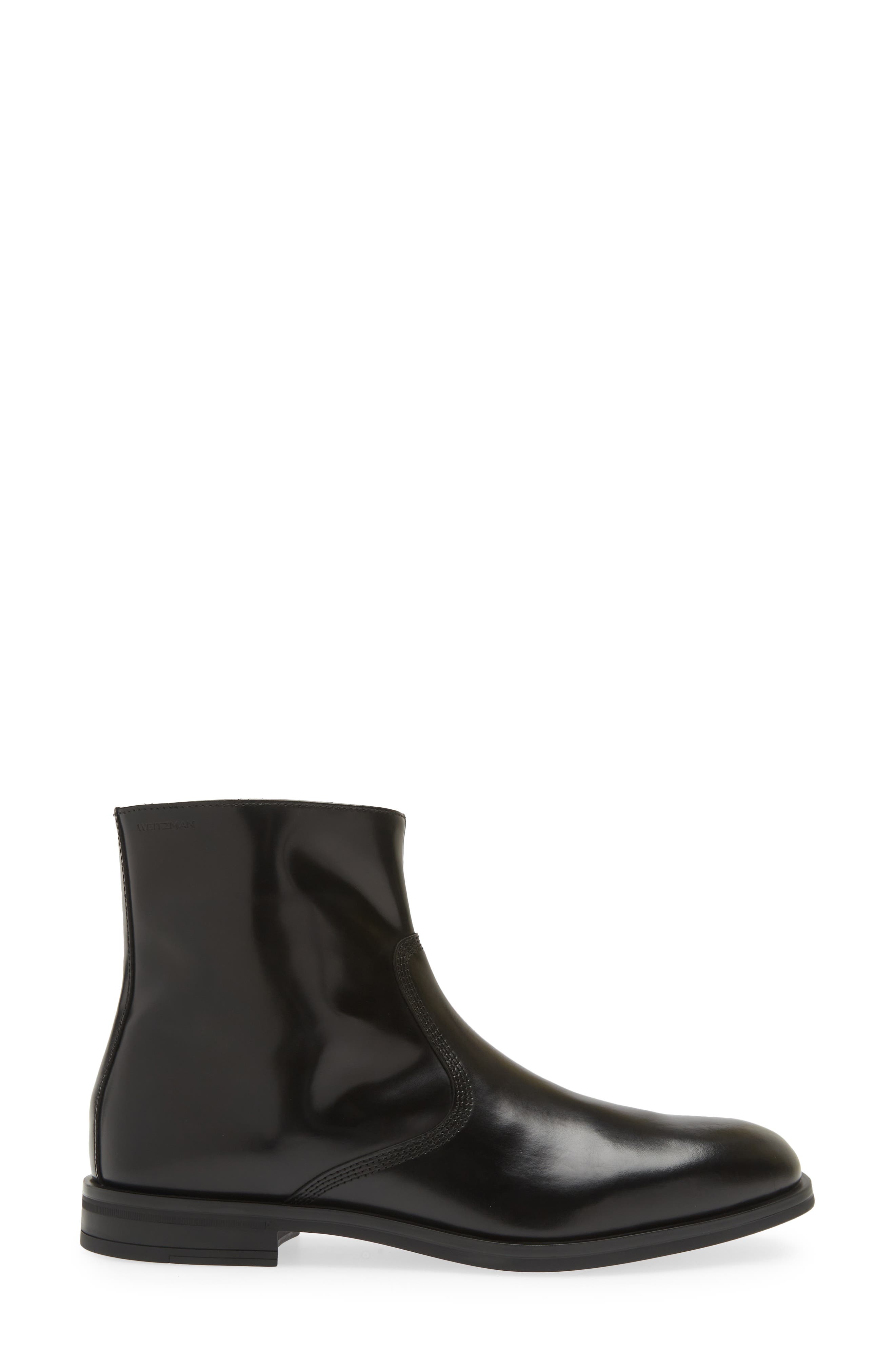 Stuart Weitzman Angel Ankle Boot, Alternate, color, Black