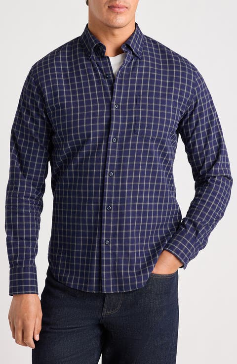 Everyday Lightweight Flannel Plaid Button-Up Shirt