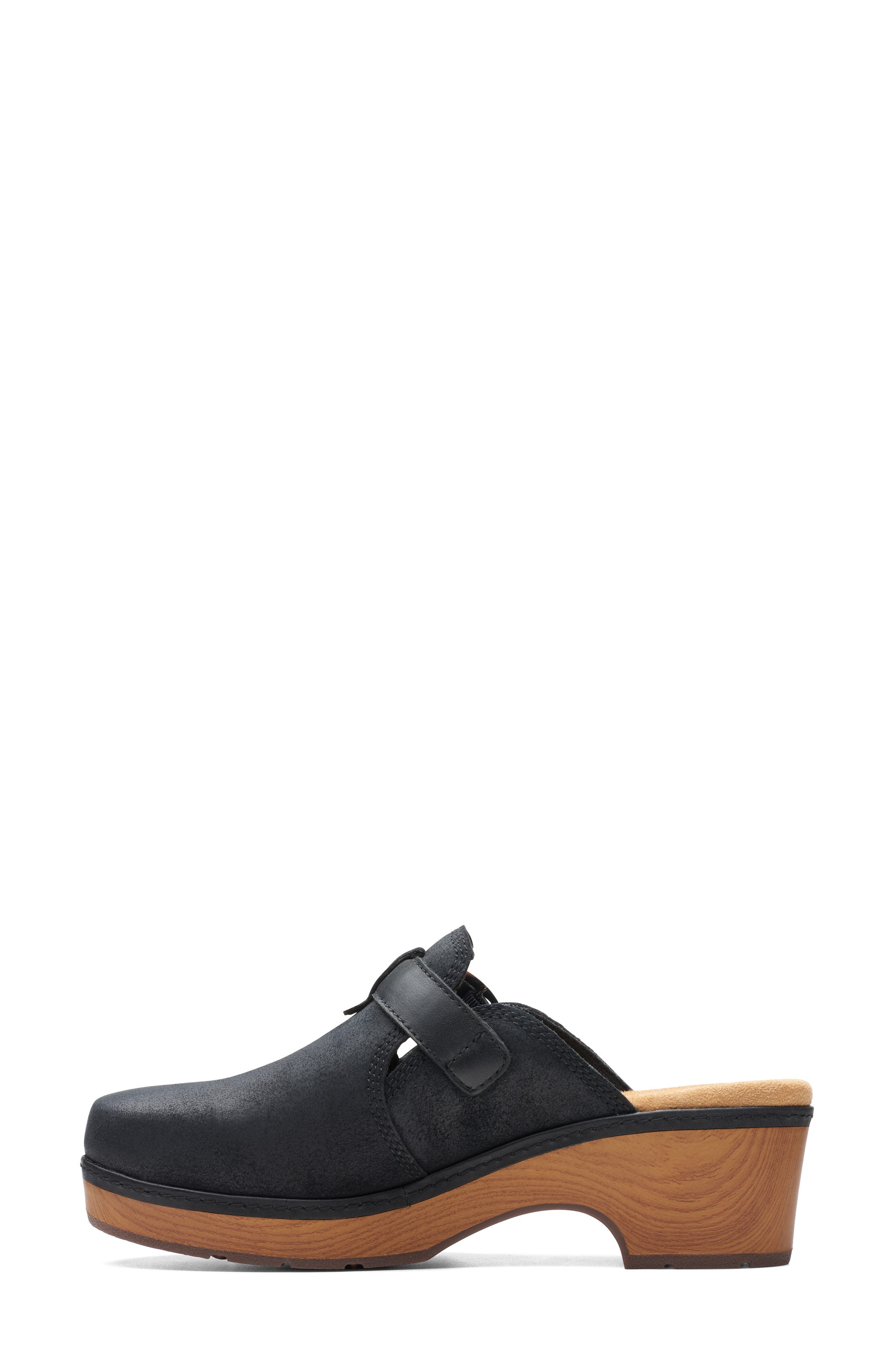 Clarks<sup>®</sup> Paizlee Nora Clog - Wide Width Available, Alternate, color, Black Suede
