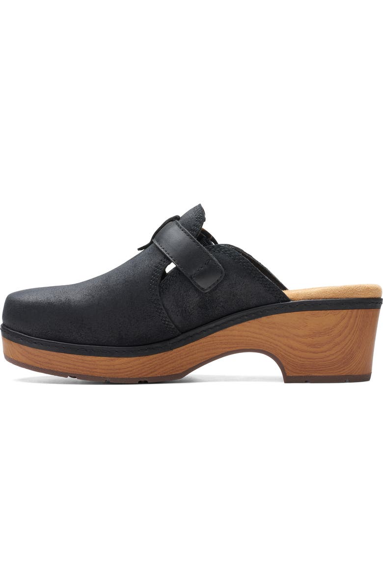 Clarks<sup>®</sup> Paizlee Nora Clog - Wide Width Available, Alternate, color, Black Suede