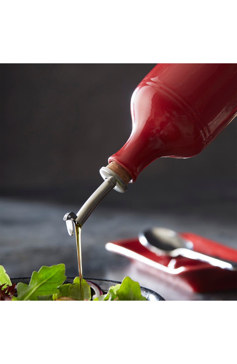 Emile Henry Made in France Oil Cruet, Alternate, color, Burgundy