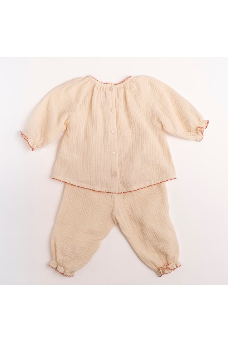Gauze Two Piece Set, Alternate, color, Embroidered Cherries
