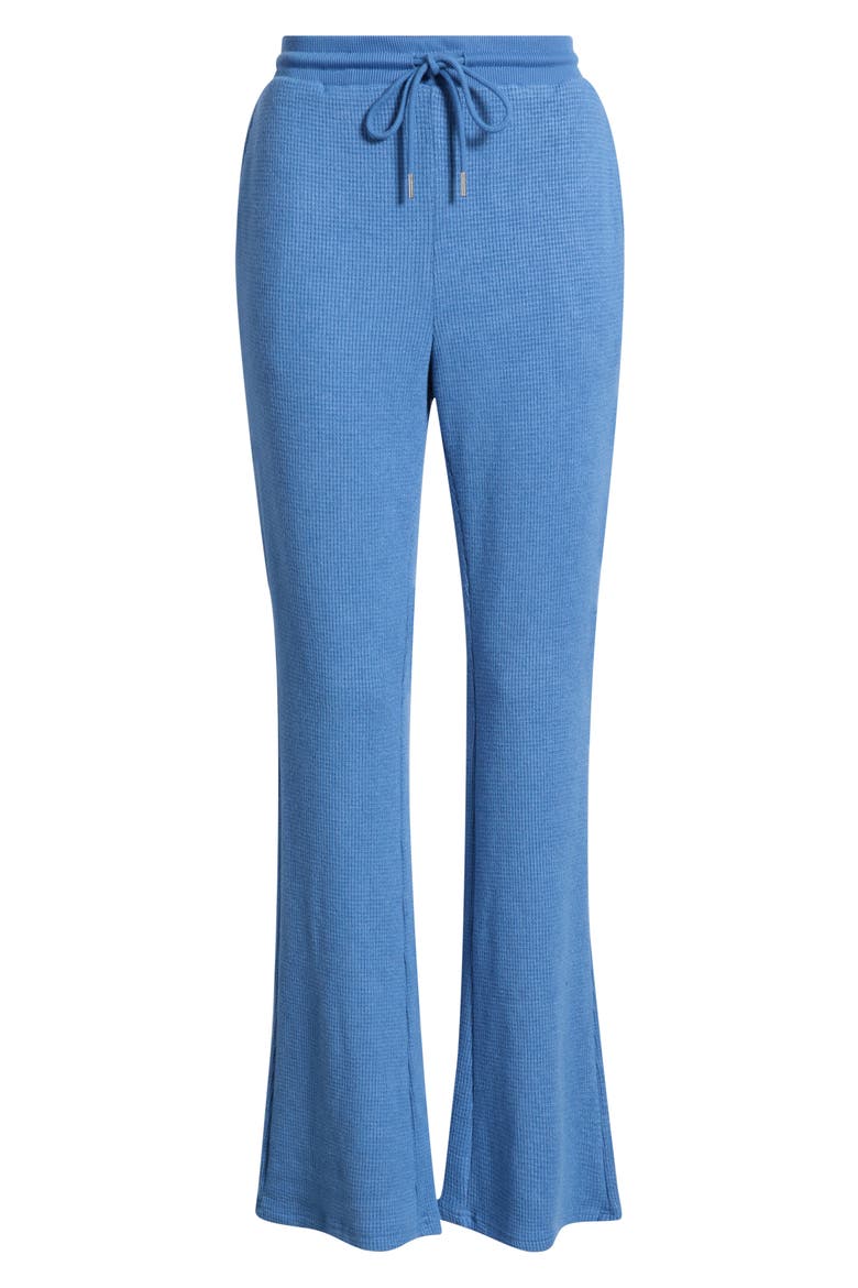 Waffle Flare Leg Pants, Alternate, color, BLUE GLORY