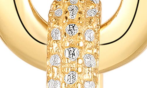 Suzy Levian Pavé Cubic Zirconia Chain Drop Huggie Hoop Earrings