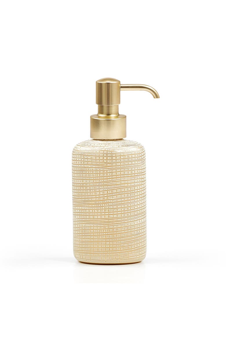 Woven Pump Dispenser, Main, color, GOLD-Mat Brs