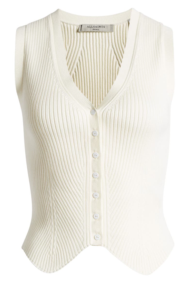 Cruz Rib Vest, Alternate, color, CHALK WHITE