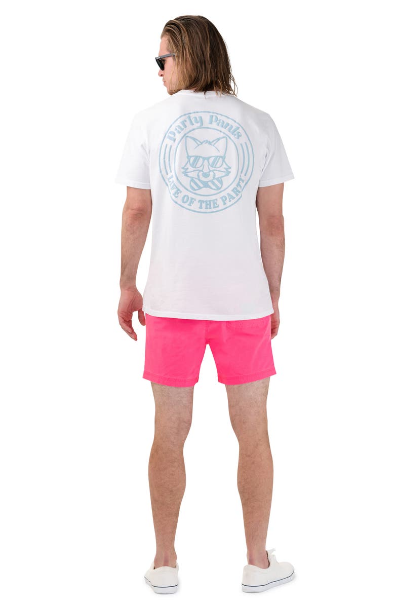Party Pants Solid Vintage Volley Swim Shorts, Alternate, color, Pink