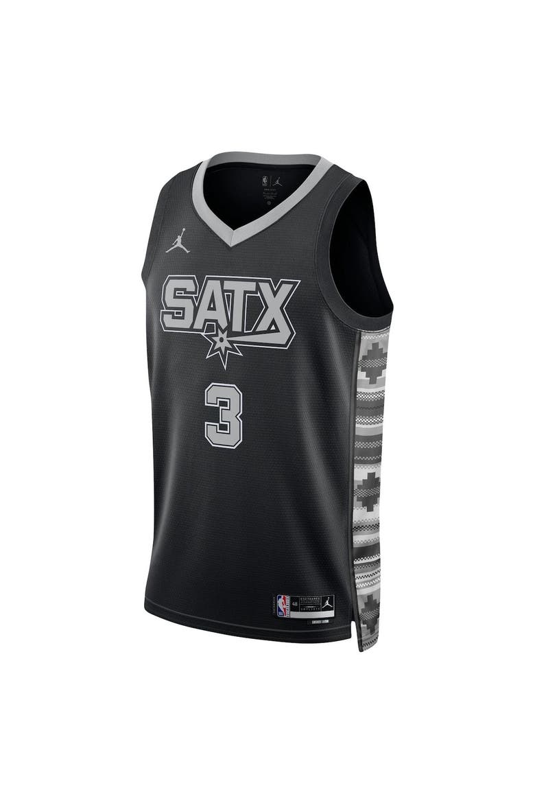 Unisex Jordan Brand Keldon Johnson Black San Antonio Spurs Swingman Jersey - Statement Edition, Alternate, color, Black