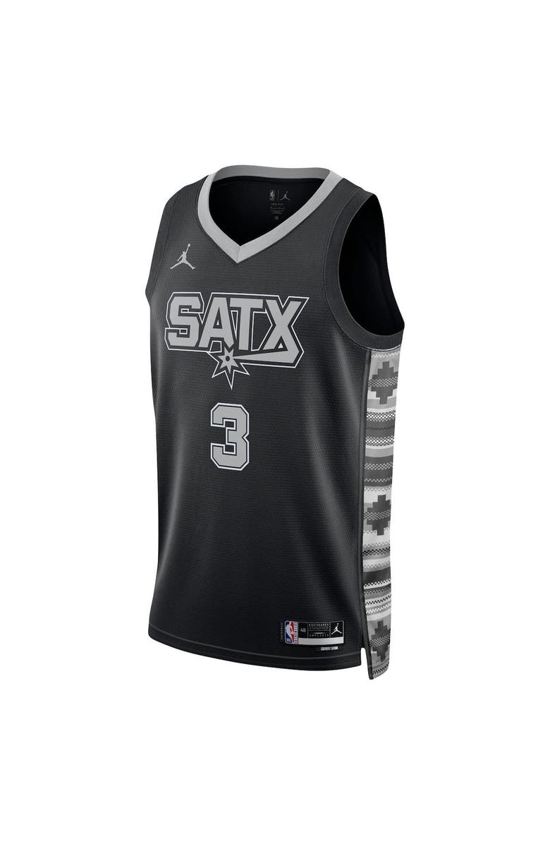 Jordan Brand Unisex Jordan Brand Keldon Johnson Black San Antonio Spurs Swingman Jersey - Statement Edition, Alternate, color, Black