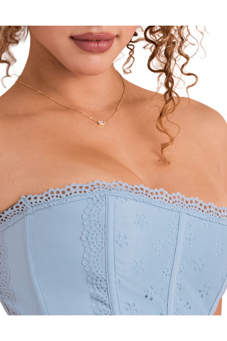 Willla Bridal Unlined Strapless Corset, Alternate, color, Medium blue