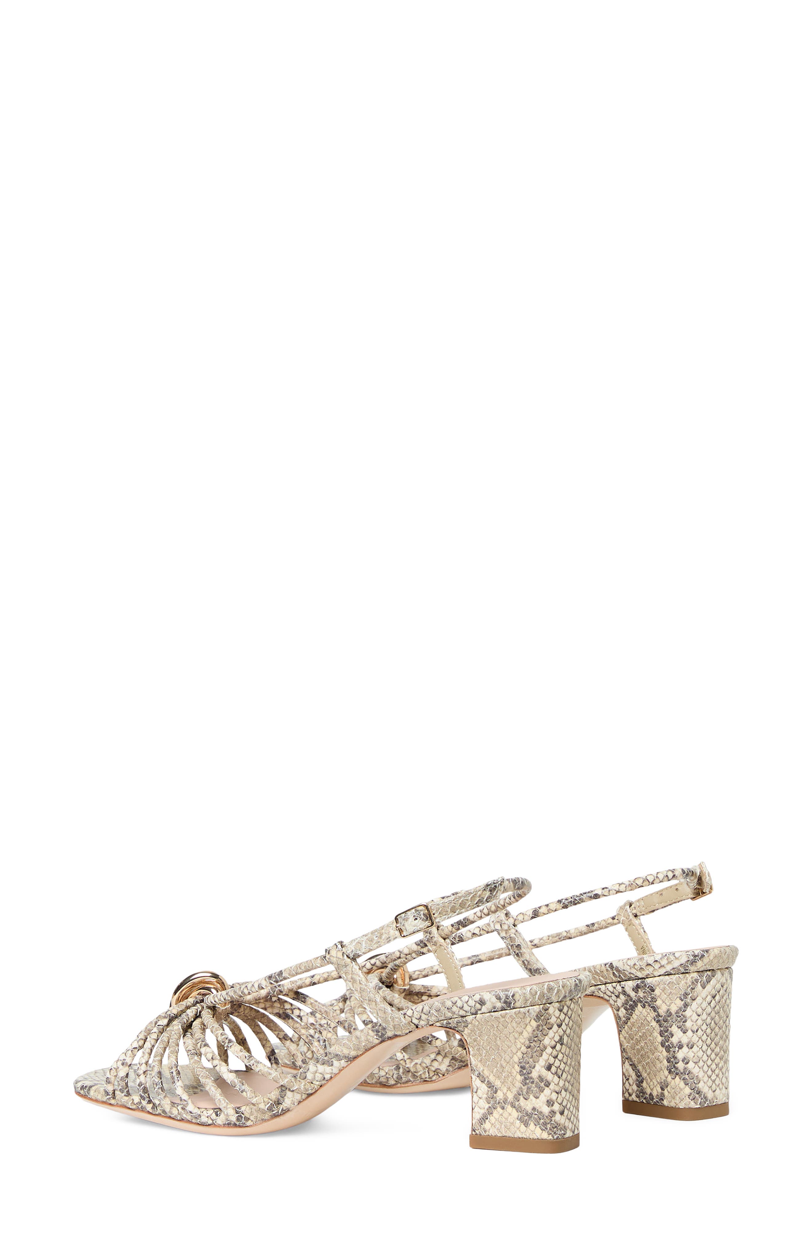 Loeffler Randall Minna Strappy Faux Leather Sandal, Alternate, color, Natural Snake