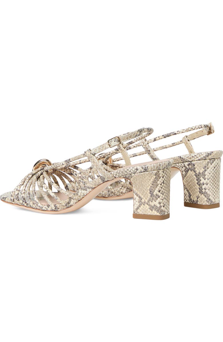 Loeffler Randall Minna Strappy Faux Leather Sandal, Alternate, color, Natural Snake