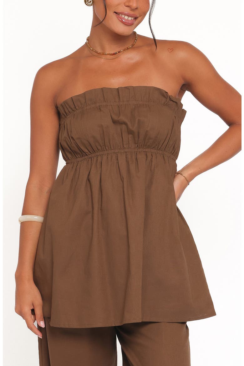 Ember Strapless Tunic Top, Main, color, BROWN