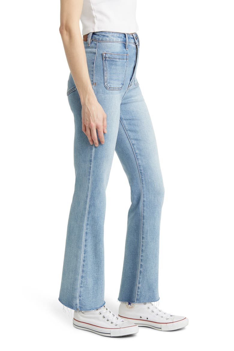 Patch Pocket Bootcut Jeans, Alternate, color, LIGHT WASH