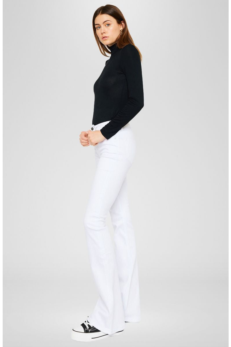 Alaska Mid Rise Flare Stretch Jeans, Alternate, color, White