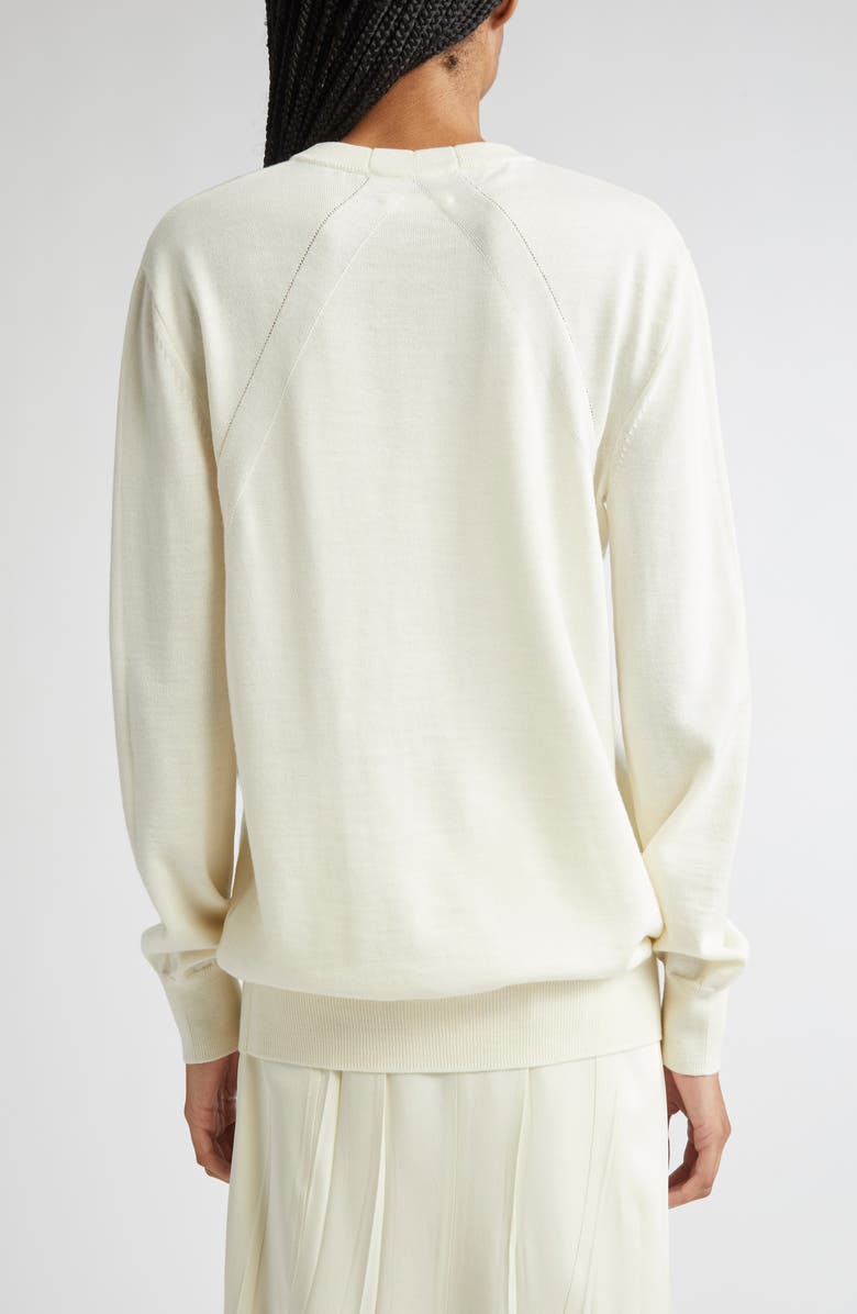 Jil Sander Superfine Merino Wool Sweater, Alternate, color, Natural