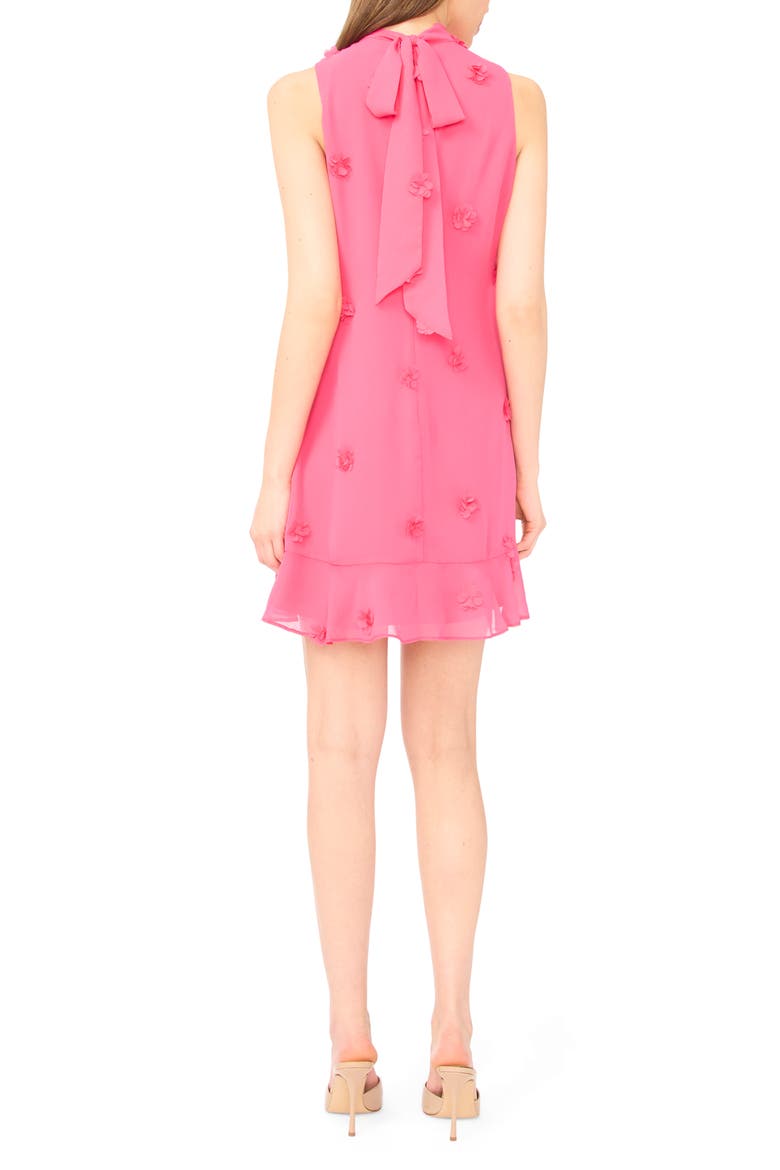 Floral Appliqué Shift Minidress, Alternate, color, RASPBERRY RADIANCE