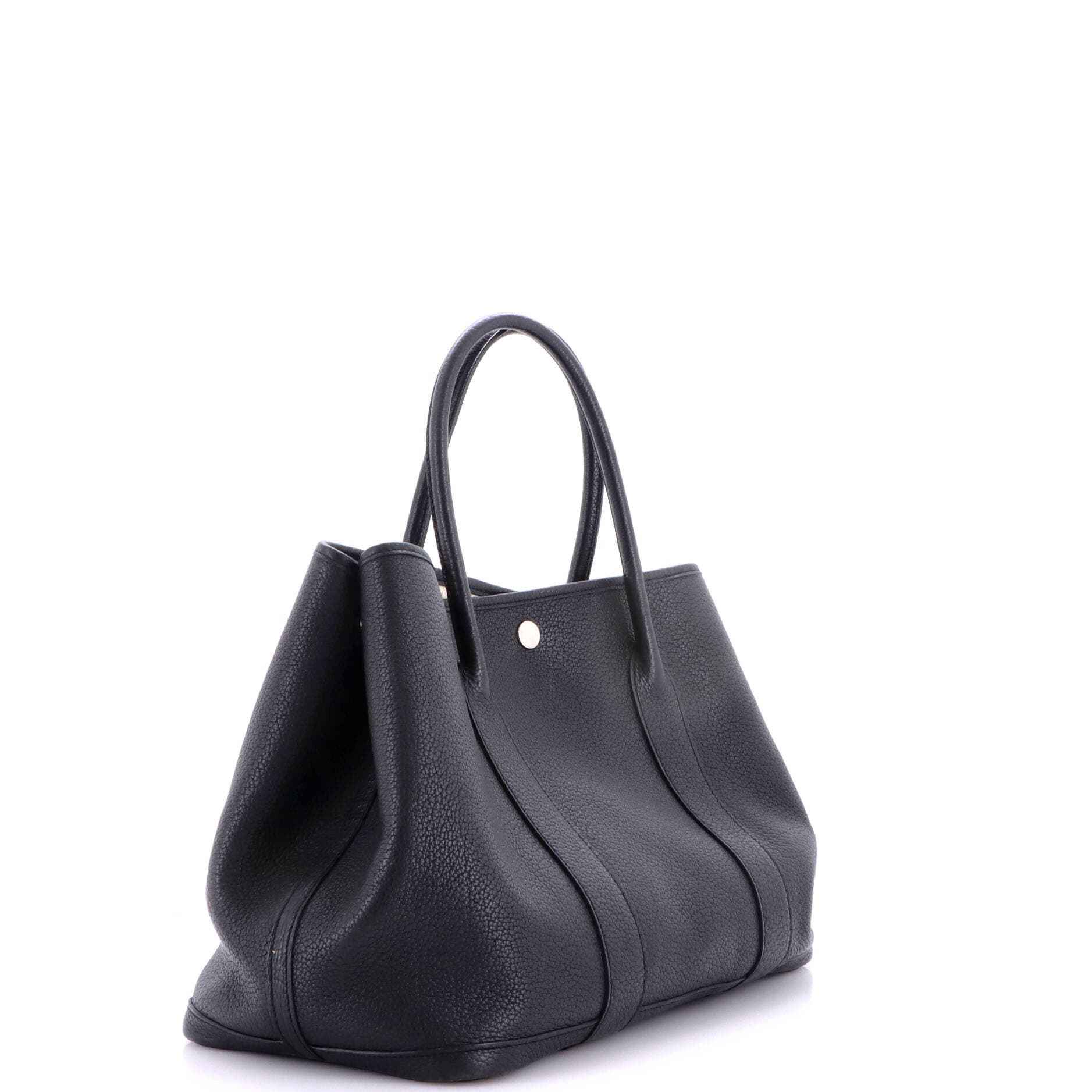 Garden Party Tote Leather 36, Alternate, color, Black